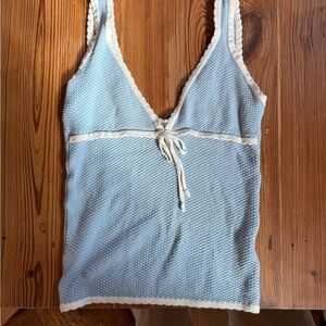 DJERF AVENUE AMORINI TOP BLUE - S